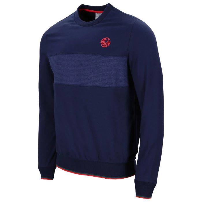 BOLOGNA FELPA GIROCOLLO FAN BLU 2022/23