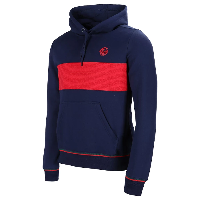 BOLOGNA FELPA CAPPUCCIO FAN BLU 2022/23