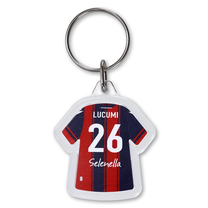 BOLOGNA FC LUCUMI 26 HOME JERSEY KEYRING - 2022