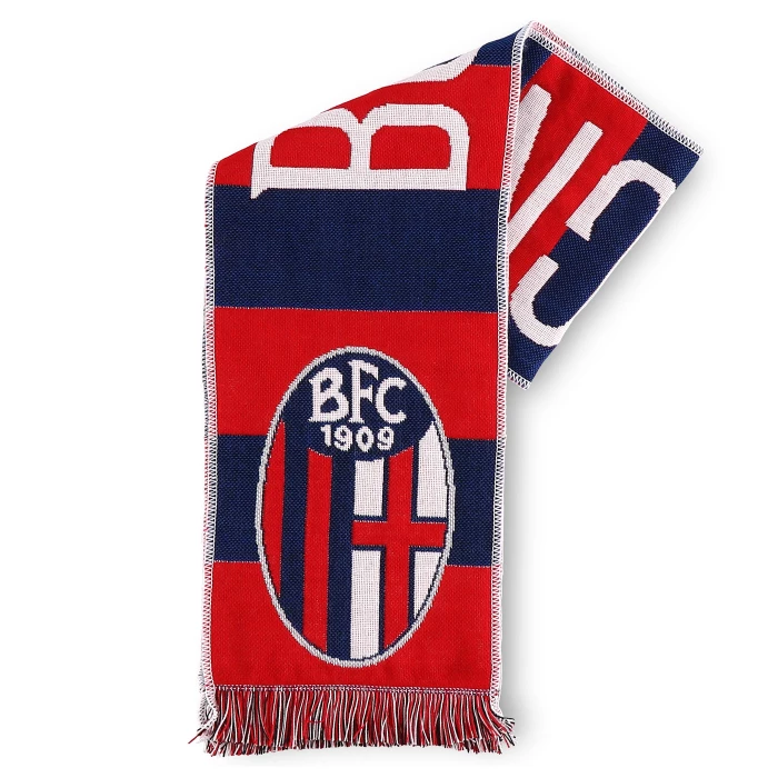 Sciarpa Ufficiale Bologna FC 1909 - Modello Jacquard Rossoblu, Acrilico 100%