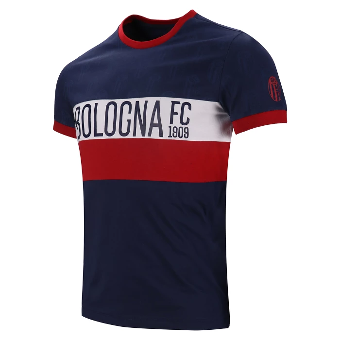 BOLOGNA T-SHIRT FAN BLU/BIANCA/ROSSA 2023/24