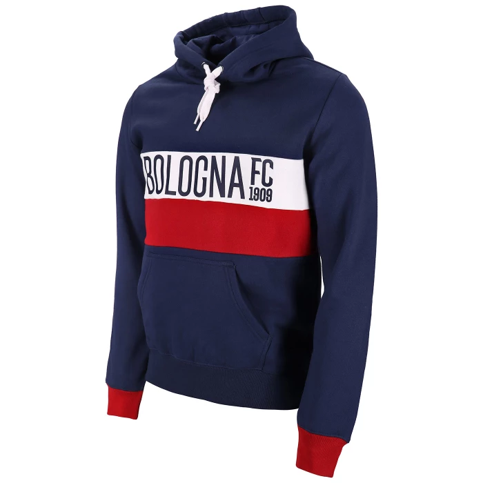 BOLOGNA FELPA CAPPUCCIO FAN ROSSOBLU 2023/24