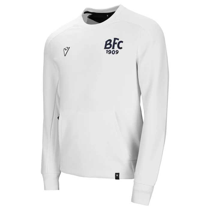 BOLOGNA FELPA GIROCOLLO ATHLEISURE BIANCA 2023/24