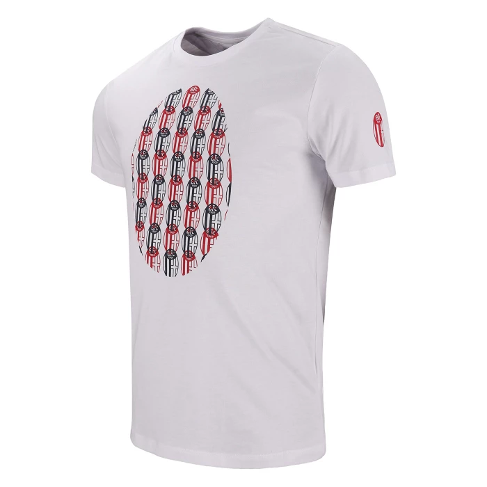 BOLOGNA FC WHITE LOGOS FAN T-SHIRT 2023/24 - KIDS