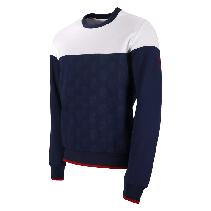 BOLOGNA FC WHITE AND BLUE FAN SWEATSHIRT 2023/24 - LITTLE KIDS