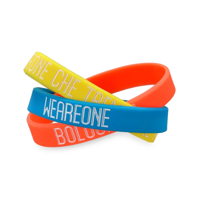 BOLOGNA FC FLUO SILICONE BRACELET SET OF 3