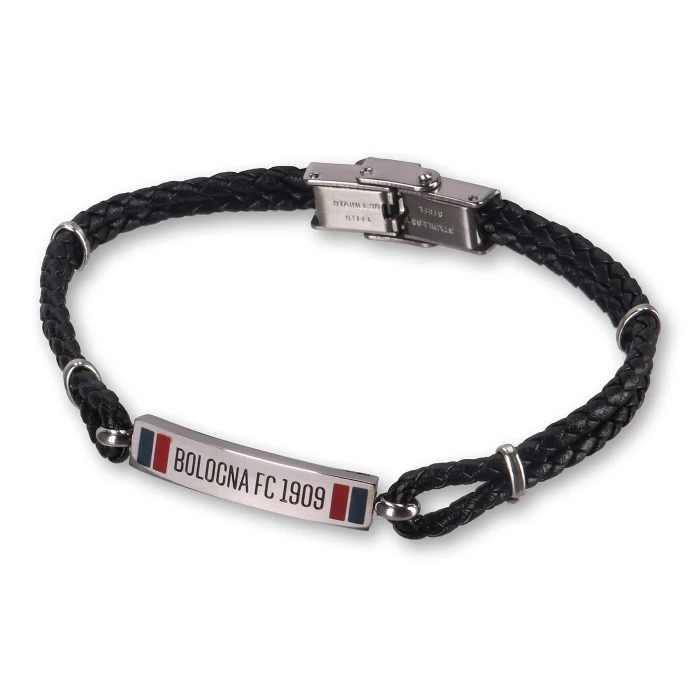 BOLOGNA FC BRAIDED BRACELET WITH PLATE