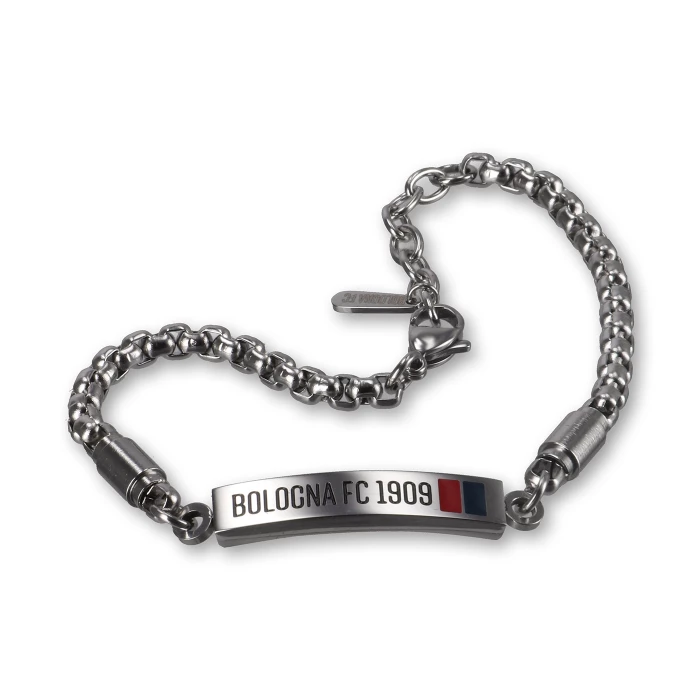 BOLOGNA FC ROUND LINK STEEL BRACELET