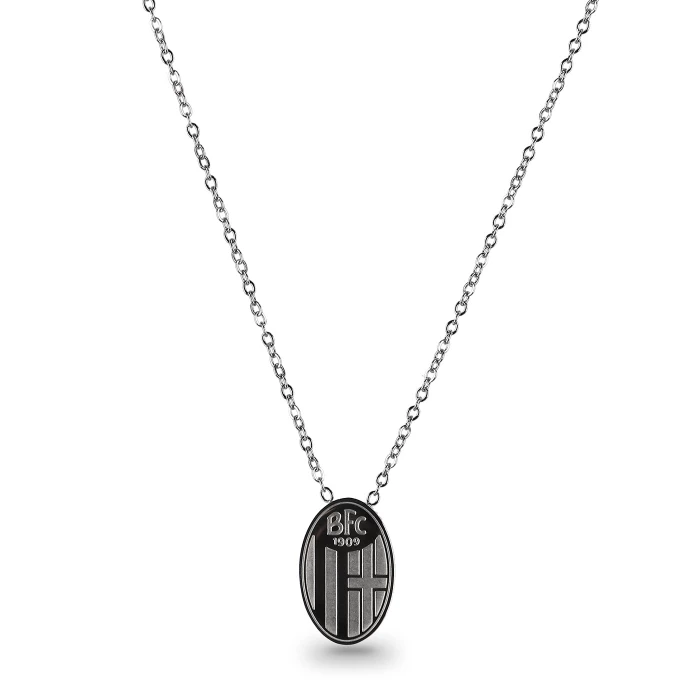 BOLOGNA FC STEEL NECKLACE WITH LOGO