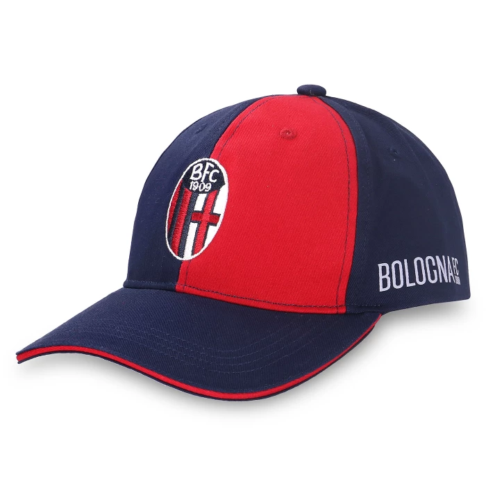 BOLOGNA FC RED AND BLUE LOGO CAP