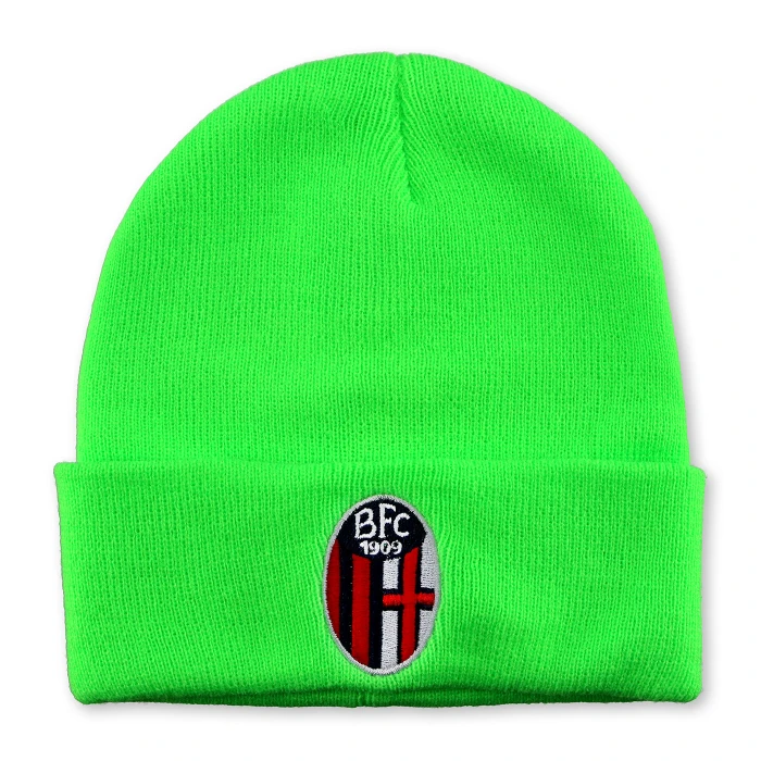 BOLOGNA FC FLUO GREEN LOGO BEANIE