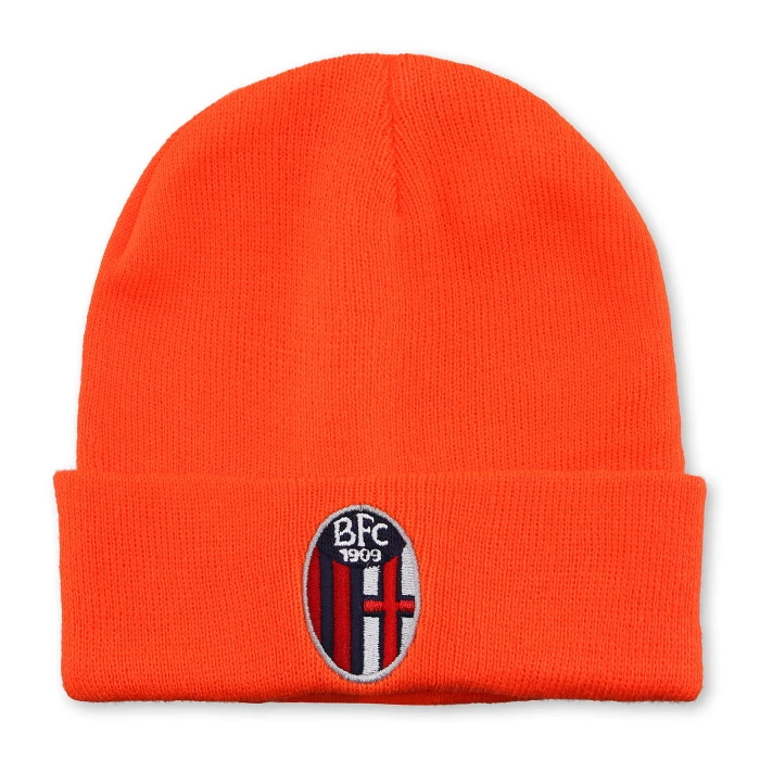 BOLOGNA FC FLUO ORANGE LOGO BEANIE
