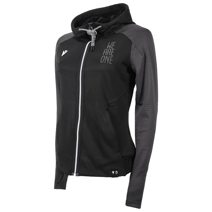 BOLOGNA FC BLACK ATHLEISURE FZ HOODIE TOP 2024/25 - WOMAN