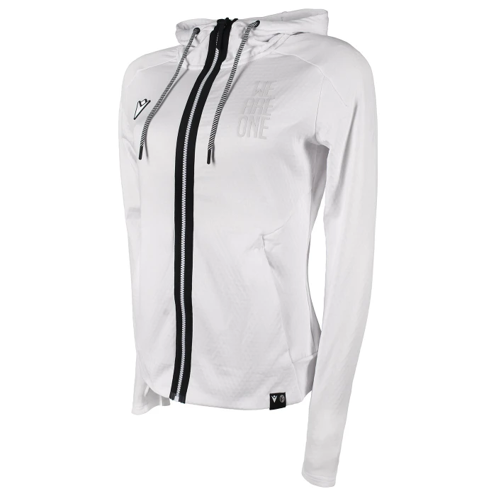 BOLOGNA FELPA CAPPUCCIO FZ DONNA ATHLEISURE BIANCA 2024/25