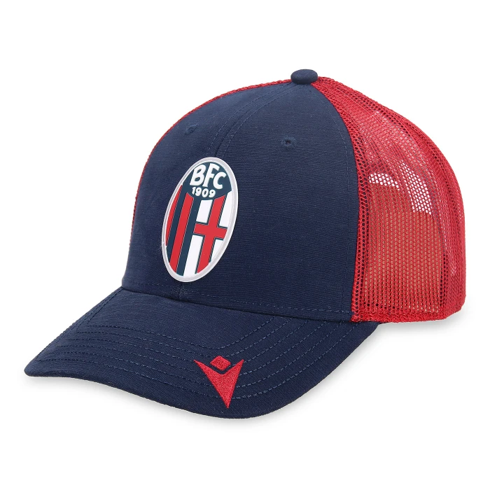 BOLOGNA FC RED AND BLUE TRUCKER CAP 2024/25