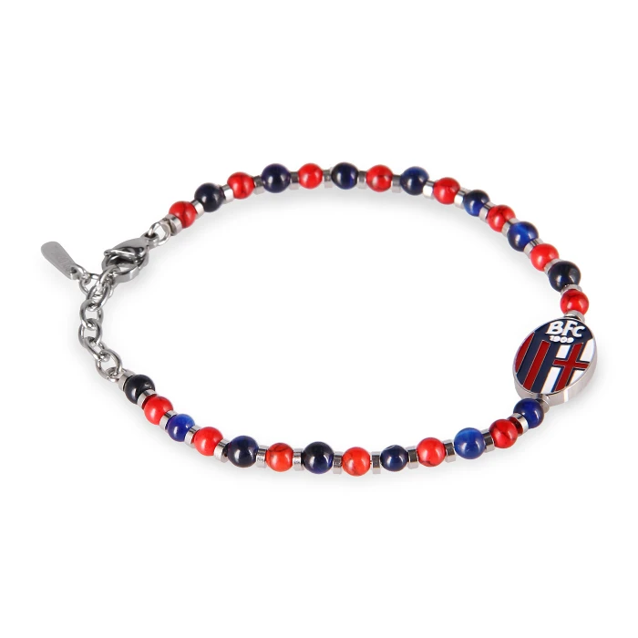 BOLOGNA FC LOGO AND STONES BRACELET