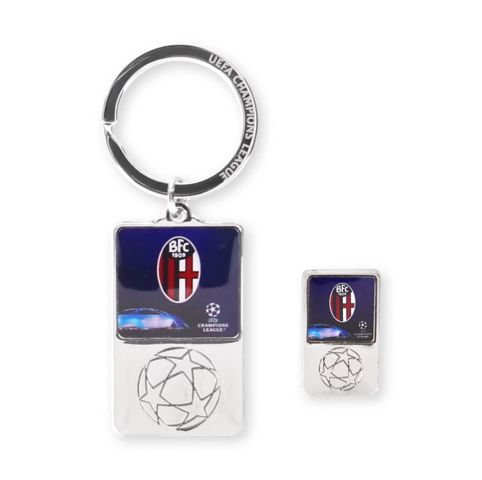 BOLOGNA FC UCL PIN AND KEYRING SET