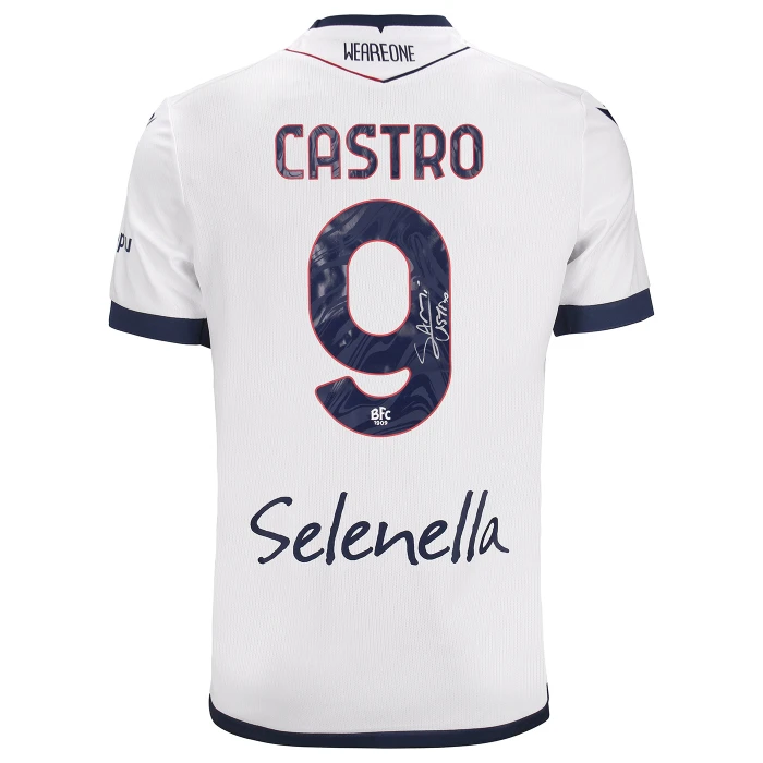 BOLOGNA MAGLIA GARA AWAY 2024/25 AUTOGRAFATA CASTRO