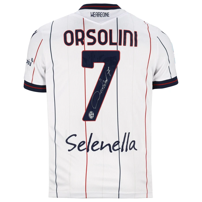 BOLOGNA FC AWAY JERSEY 2025/26 SIGNED ORSOLINI