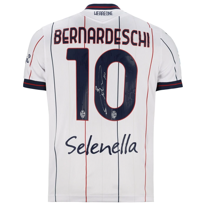 BOLOGNA FC AWAY JERSEY 2025/26 SIGNED BERNARDESCHI