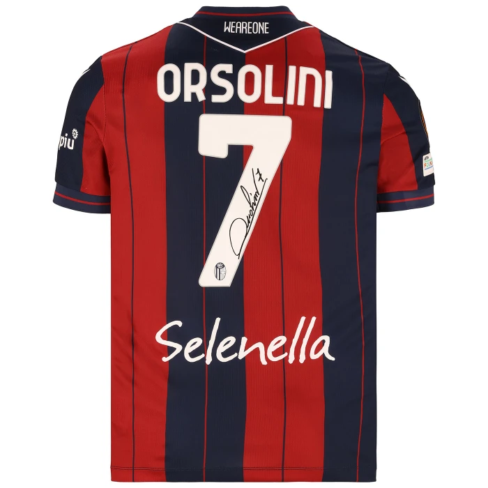 BOLOGNA MAGLIA GARA HOME 2025/26 AUTOGRAFATA ORSOLINI