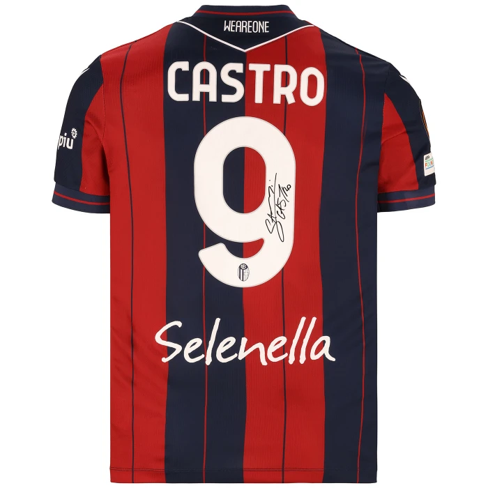 BOLOGNA MAGLIA GARA HOME 2025/26 AUTOGRAFATA CASTRO
