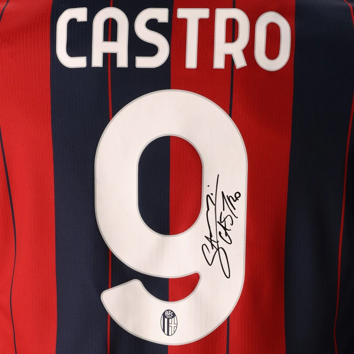 BOLOGNA MAGLIA GARA HOME 2025/26 AUTOGRAFATA CASTRO