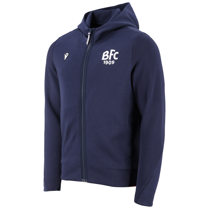 BOLOGNA FC NAVY TRAVEL HOODED TOP