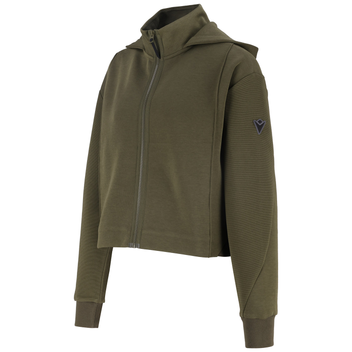 BOLOGNA FELPA FULL ZIP ATHLEISURE MILITARY GREEN DONNA