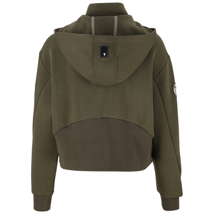 BOLOGNA FELPA FULL ZIP ATHLEISURE MILITARY GREEN DONNA