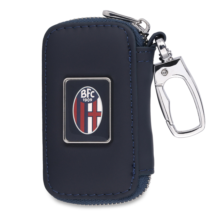 BOLOGNA FC LEATHER ZIP KEYCHAIN
